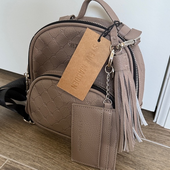 Steve Madden Brown Textured Mini Backpack - Picture 2 of 3